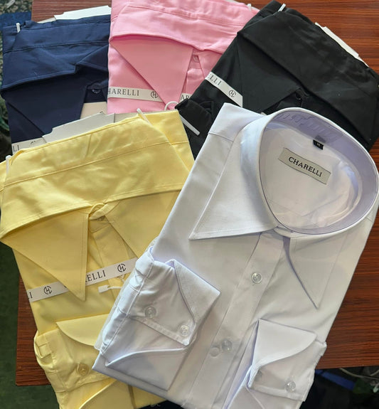 Chemise de Qualité Supérieure Charelli - Grand Col Élégant
